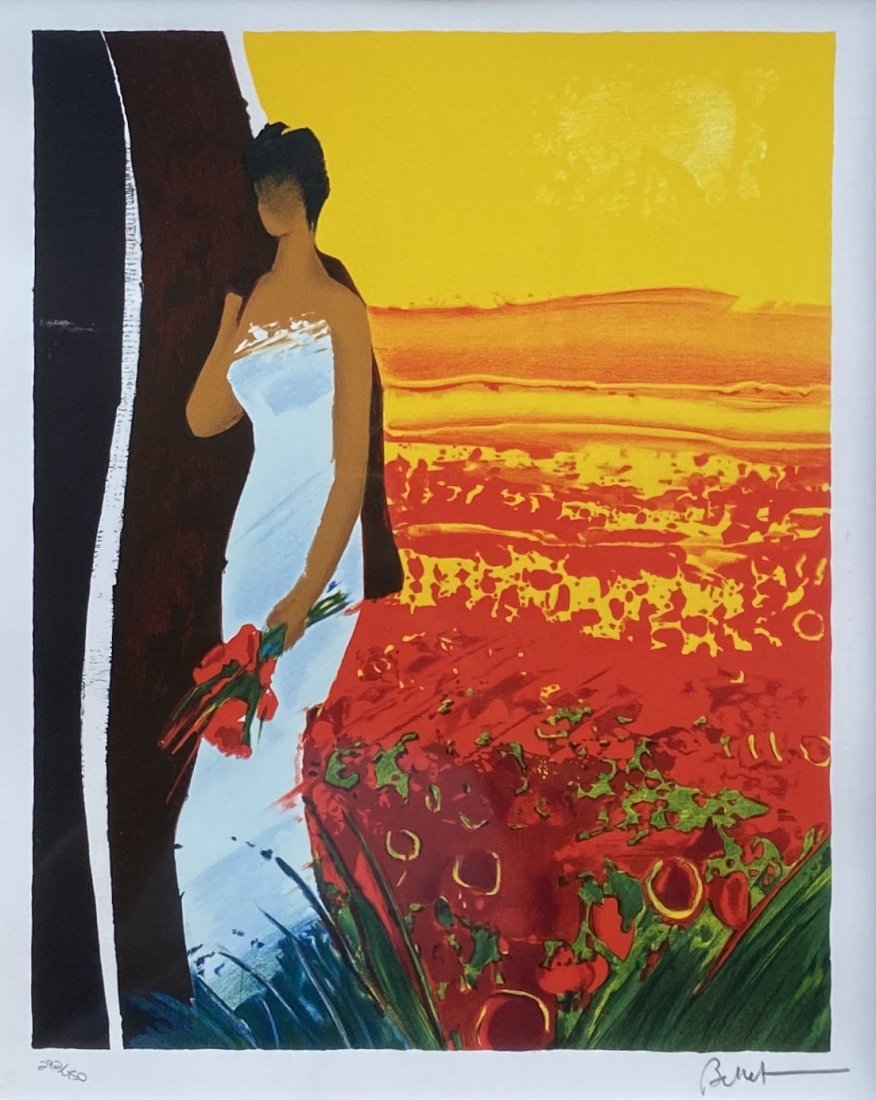 EMILE BELLET, "Promenade Coquelicot" Lithograph (1 of 4)