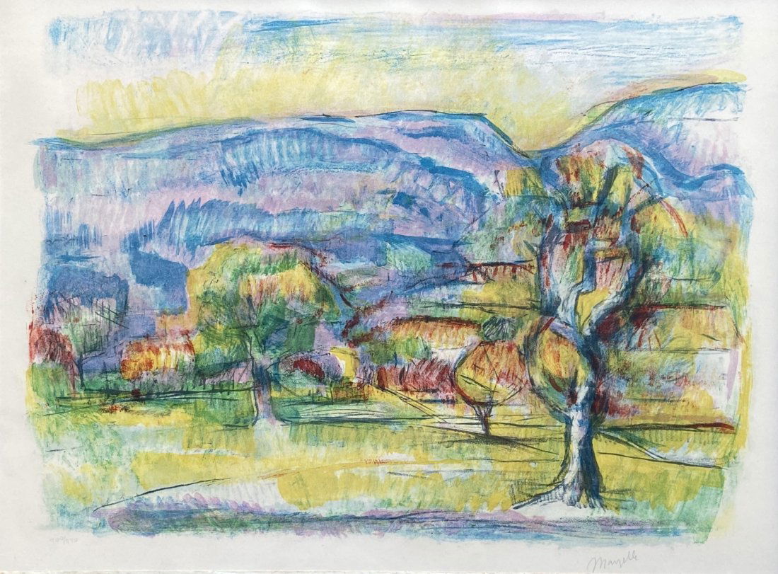 JEAN MARZELLE (1916-2005, French) Lithograph Landscape (1 of 4)