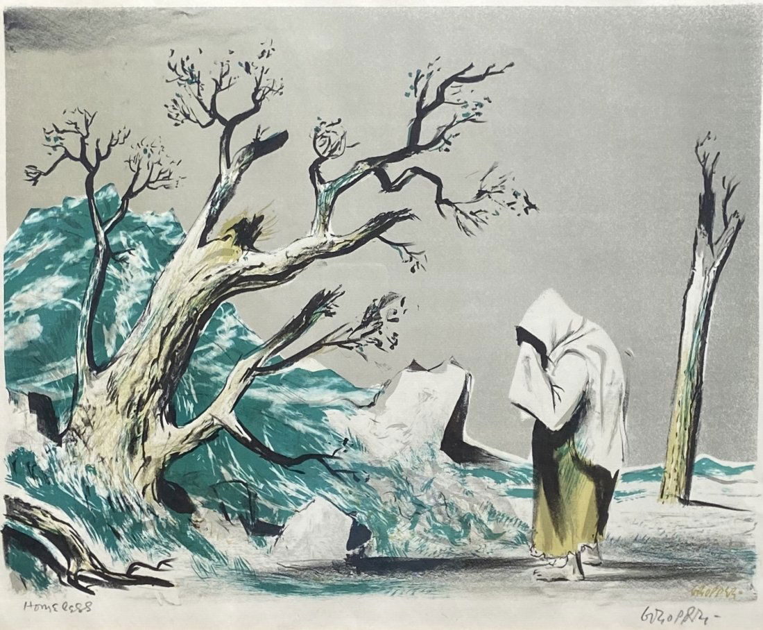 WILLIAM GROPPER, \"Homeless\" Lithograph (1 of 5)