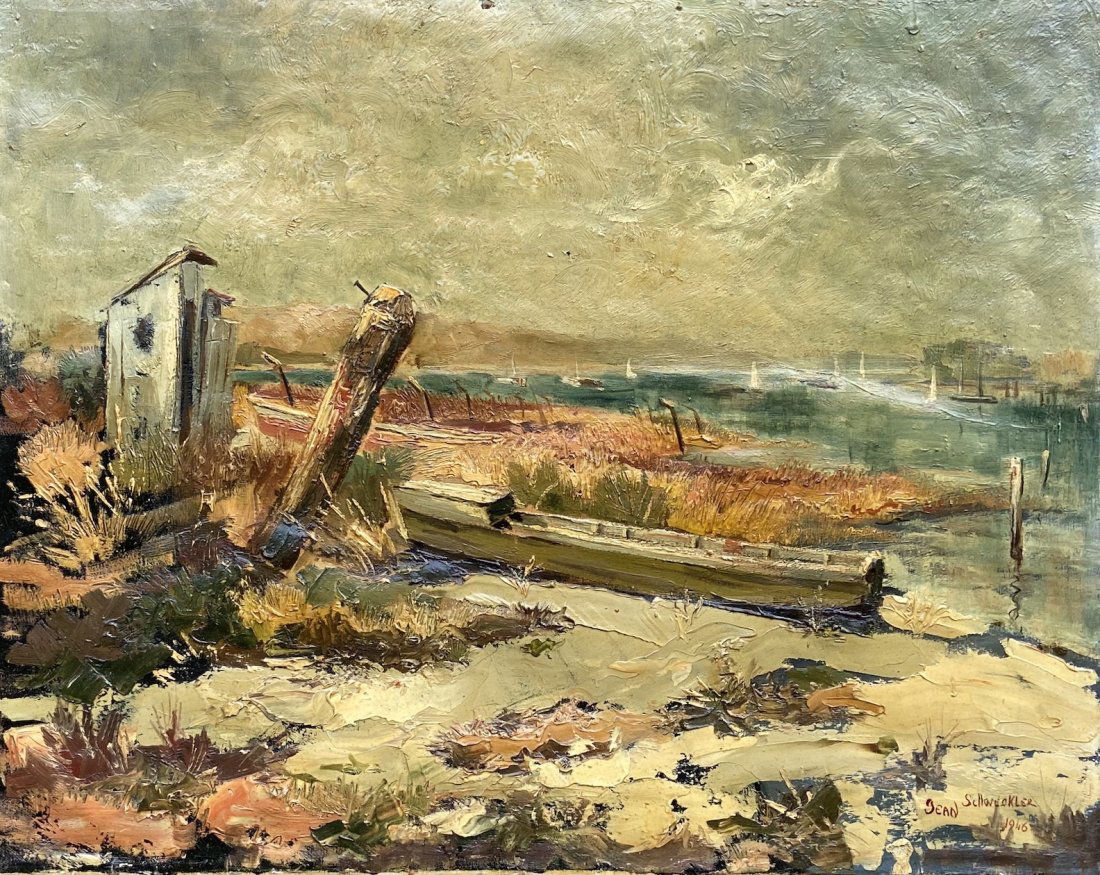 JEAN SCHWECKLER (20th c, French) Coastal Landscape (1 of 4)
