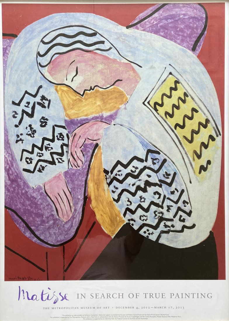 Henri Matisse " In Search Of True Painting" MMA Poster (1 of 4)