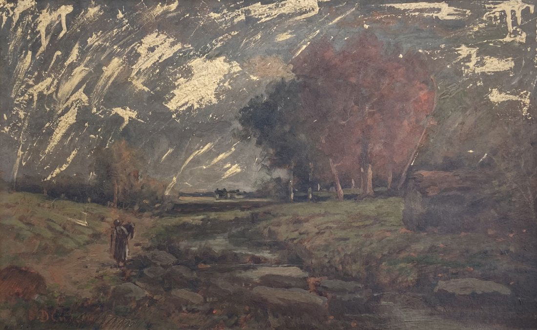 19th Century European Impressionist Landscape, Signed (1 of 4)