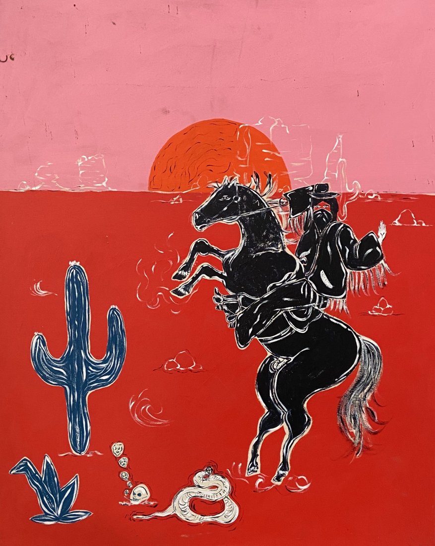 Modernist Southwestern Scene, Native American Elements (1 of 3)