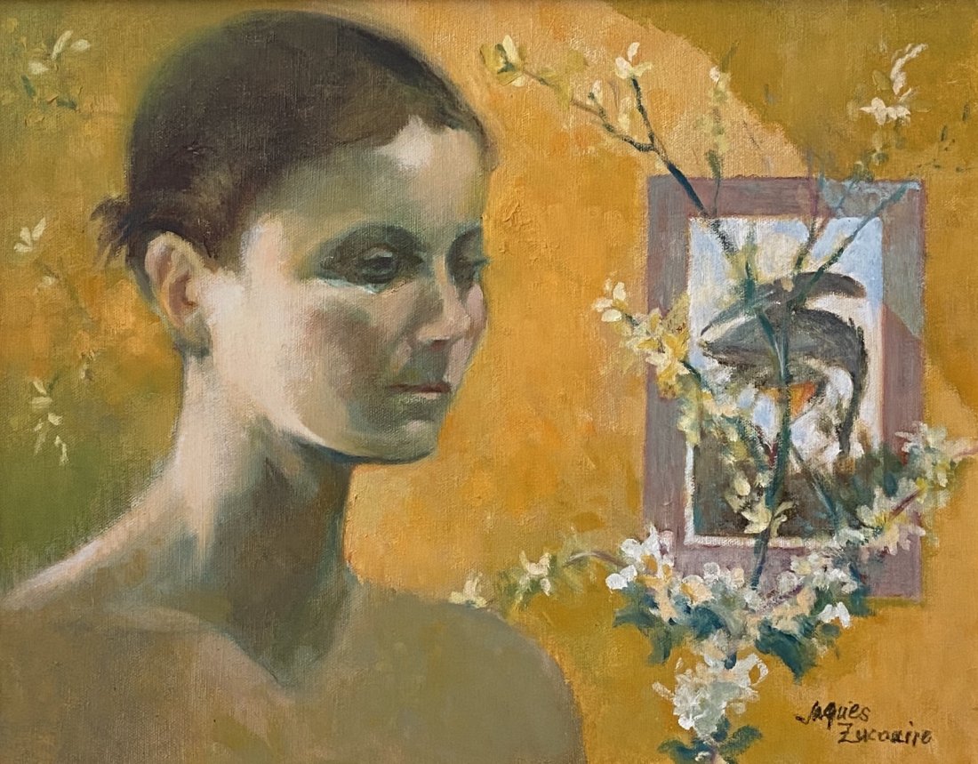JACQUES ZUCCAIRE (1909-2006, New York) Nude: Oil on canvas 18 x 12 in., 24 x 18 in. (framed). This following biography was researched, compiled, and written by Geoffrey K. Fleming, Director, Southold Historical Society, Southold, NY, with the ai