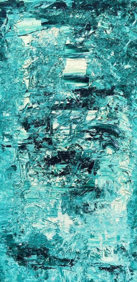 GAY NAROFF (1943-2012, New York) Abstract: Oil on canvas 10 x 20 in. Gay Naroff (American, 1943 - 2012) a true New York Expressionist. Born December 10, 1943 in Bronx, NY, she was instantly born in the New York art scene by the age of 20 New Y