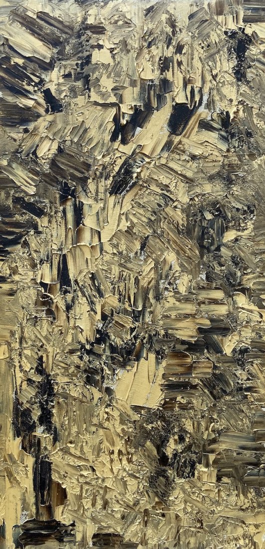 GAY NAROFF (1943-2012, New York) Abstract: Oil on canvas 10 x 20 in. Gay Naroff (American, 1943 - 2012) a true New York Expressionist. Born December 10, 1943 in Bronx, NY, she was instantly born in the New York art scene by the age of 20 New Y