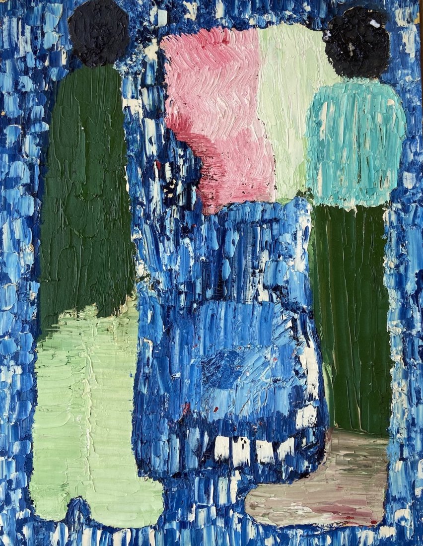 GAY NAROFF (1943-2012, New York) Abstract: Oil on board 14 x 18 in. Gay Naroff (American, 1943 - 2012) a true New York Expressionist. Born December 10, 1943 in Bronx, NY, she was instantly born in the New York art scene by the age of 20 New Yo