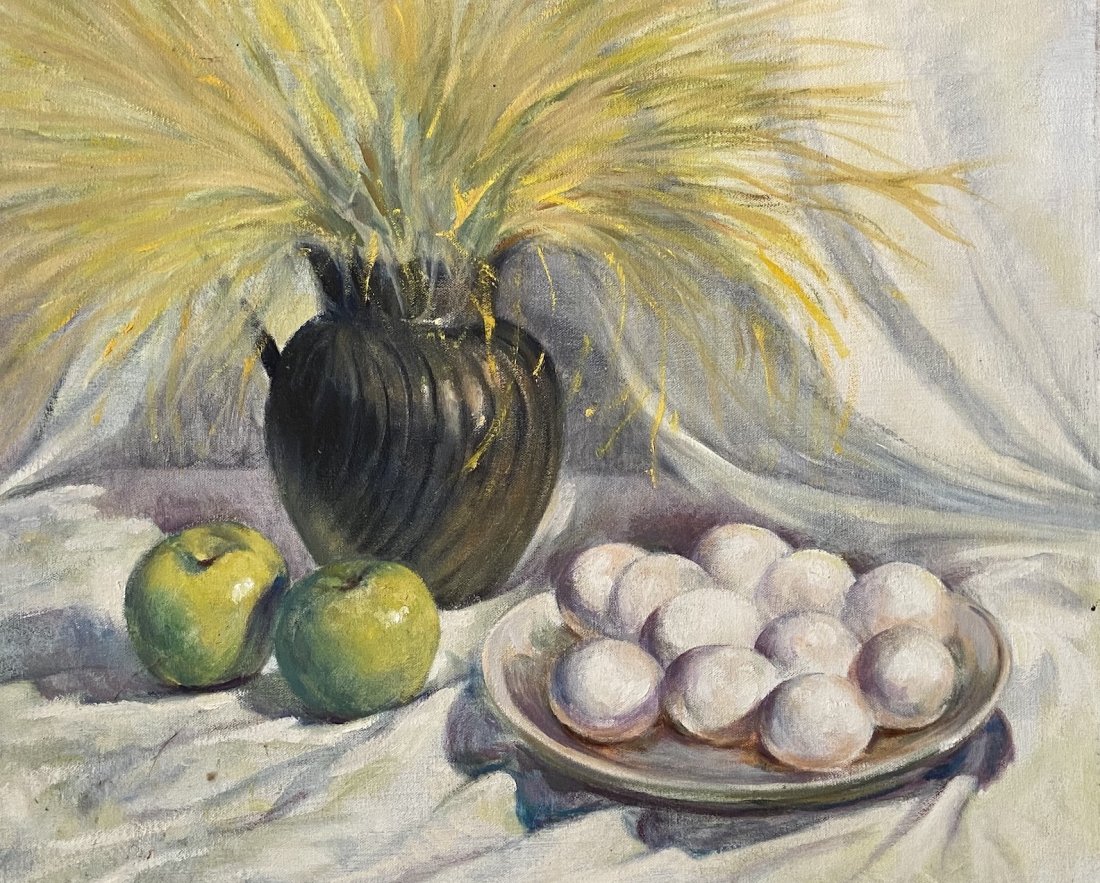 JACQUES ZUCCAIRE (1909-2006, New York) Still Life: Oil on canvas 20 x 24 in. This following biography was researched, compiled, and written by Geoffrey K. Fleming, Director, Southold Historical Society, Southold, NY, with the aid of Jacqueline Zuccair