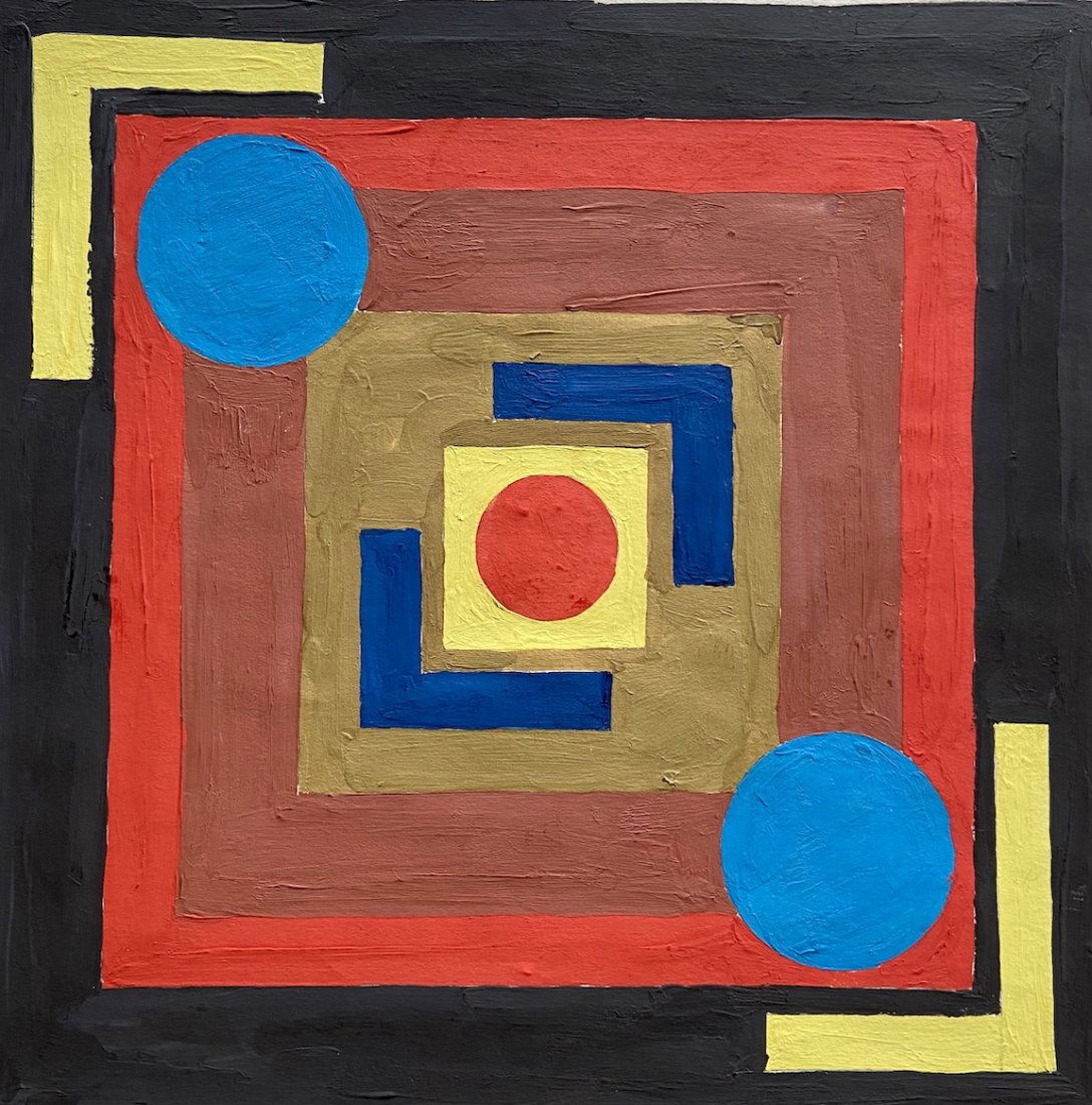 JERRY BUCKVAR (20th c, New York) Geometric Abstract (1 of 2)