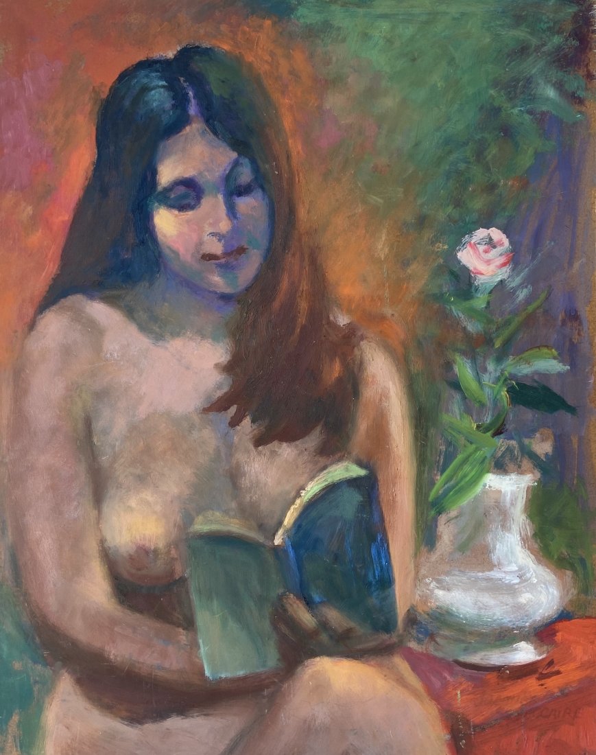 JACQUES ZUCCAIRE (1909-2006, New York) Nude: Oil on masonite 16 x 20 in. This following biography was researched, compiled, and written by Geoffrey K. Fleming, Director, Southold Historical Society, Southold, NY, with the aid of Jacqueline Zucca