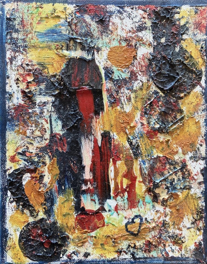 GAY NAROFF (1943-2012, New York) Abstract: Oil on board 8 x 10 in. Gay Naroff (American, 1943 - 2012) a true New York Expressionist. Born December 10, 1943 in Bronx, NY, she was instantly born in the New York art scene by the age of 20 New Yor