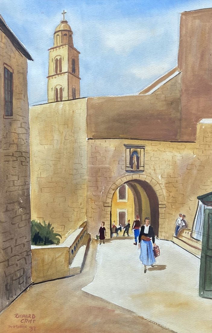 RICHARD CRIST (1909-1985, Ohio) Croatia 1937 (1 of 4)