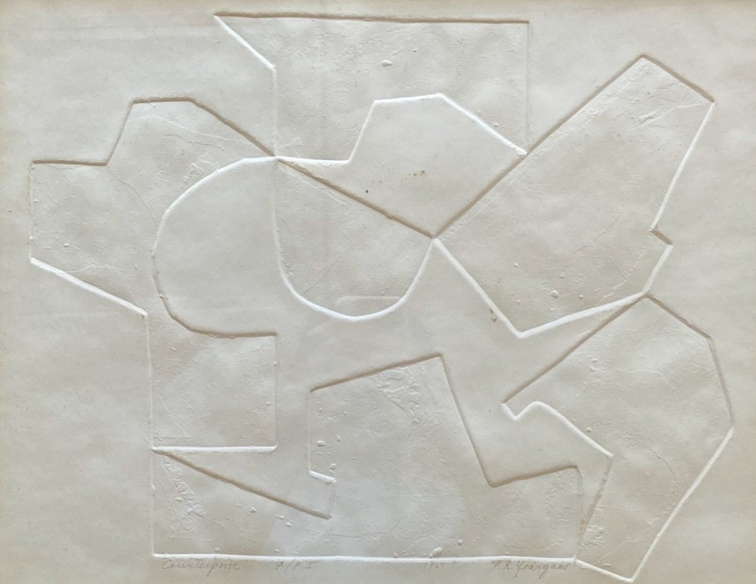 P.R YEARGANS (20th c, American) Abstract 1967 (1 of 4)