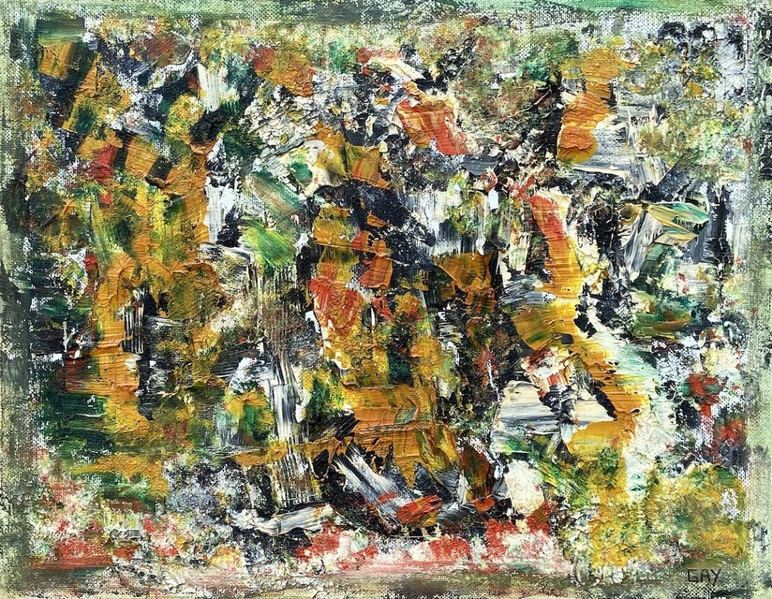 GAY NAROFF (1943-2012, New York) Abstract: Oil on board 11 x 14 in. Gay Naroff (American, 1943 - 2012) a true New York Expressionist. Born December 10, 1943 in Bronx, NY, she was instantly born in the New York art scene by the age of 20 New Yo