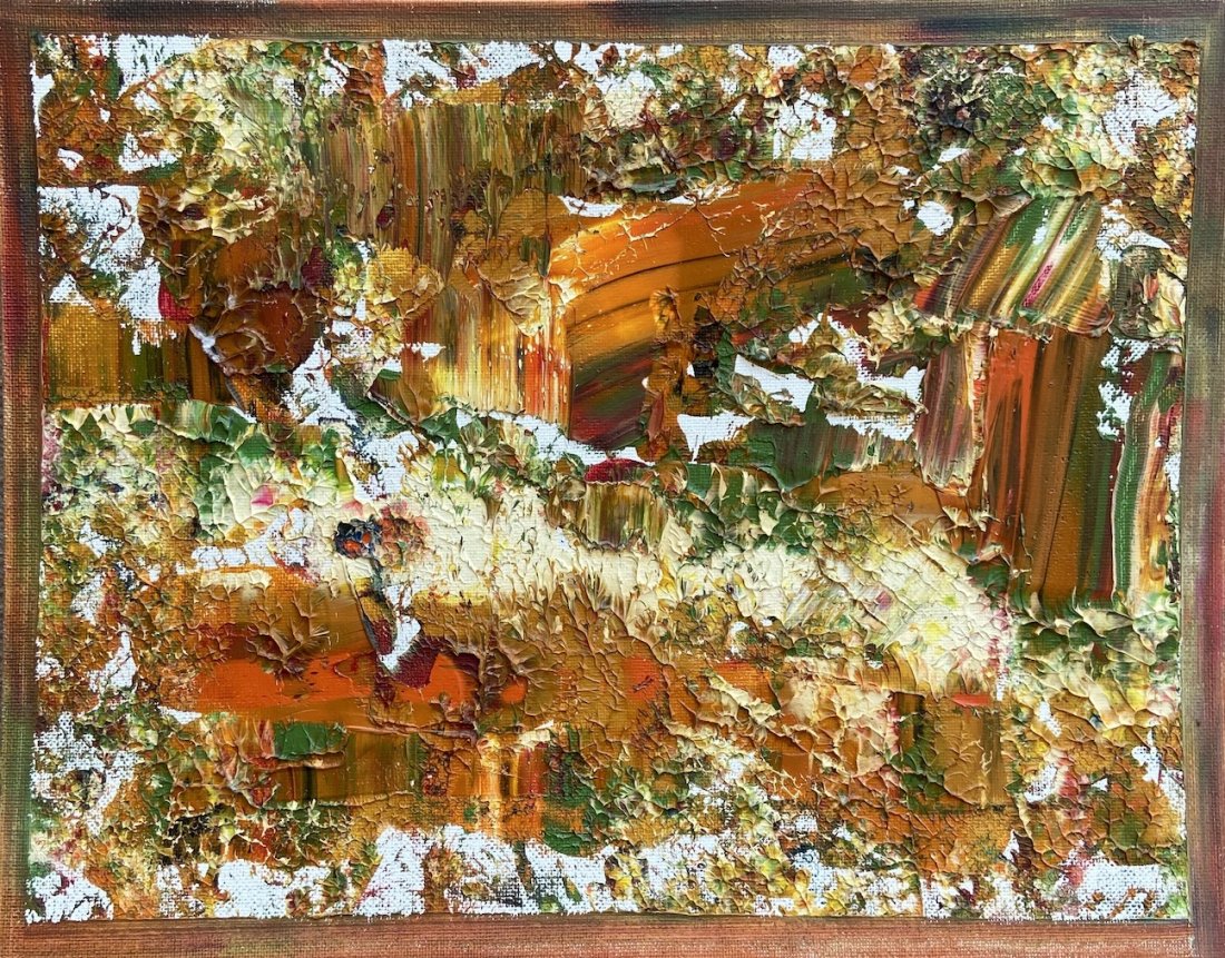 GAY NAROFF (1943-2012, New York) Abstract: Oil on board 11 x 14 in. Gay Naroff (American, 1943 - 2012) a true New York Expressionist. Born December 10, 1943 in Bronx, NY, she was instantly born in the New York art scene by the age of 20 New Yo