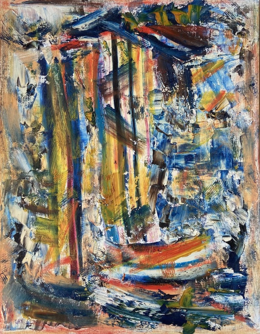 GAY NAROFF (1943-2012, New York) Abstract: Oil on board 14 x 18 in. Gay Naroff (American, 1943 - 2012) a true New York Expressionist. Born December 10, 1943 in Bronx, NY, she was instantly born in the New York art scene by the age of 20 New Yo