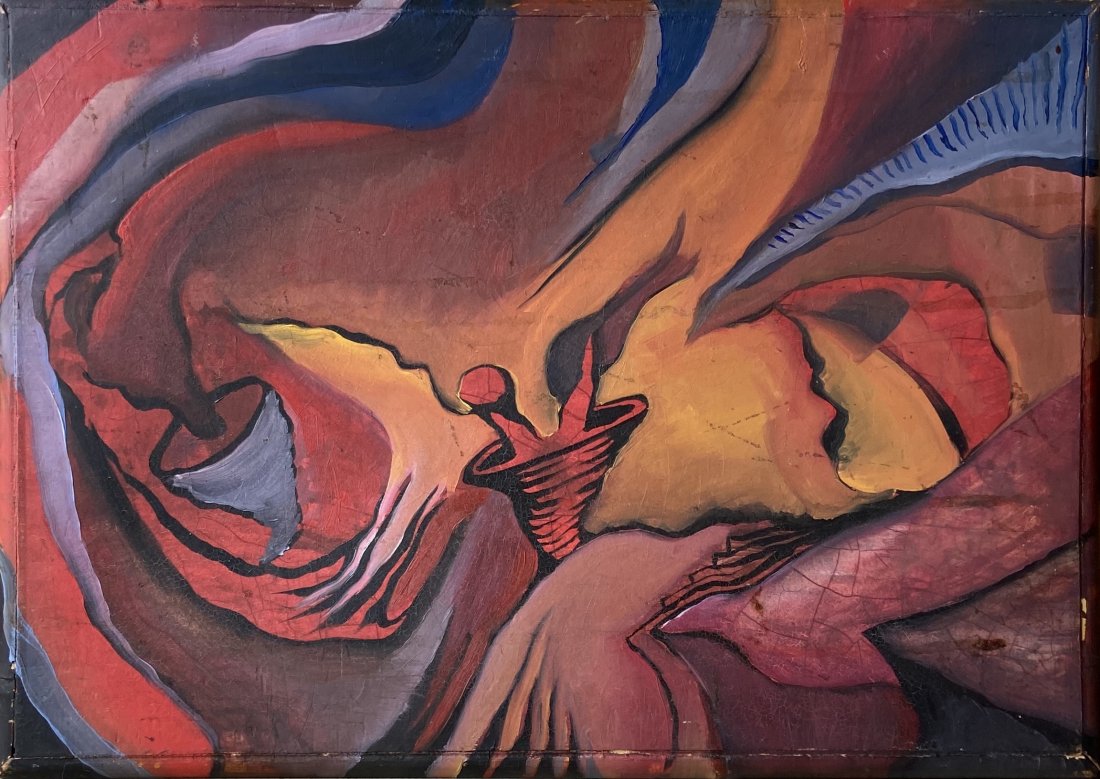 Mid-Century Modern Abstract, Unsigned (1 of 3)