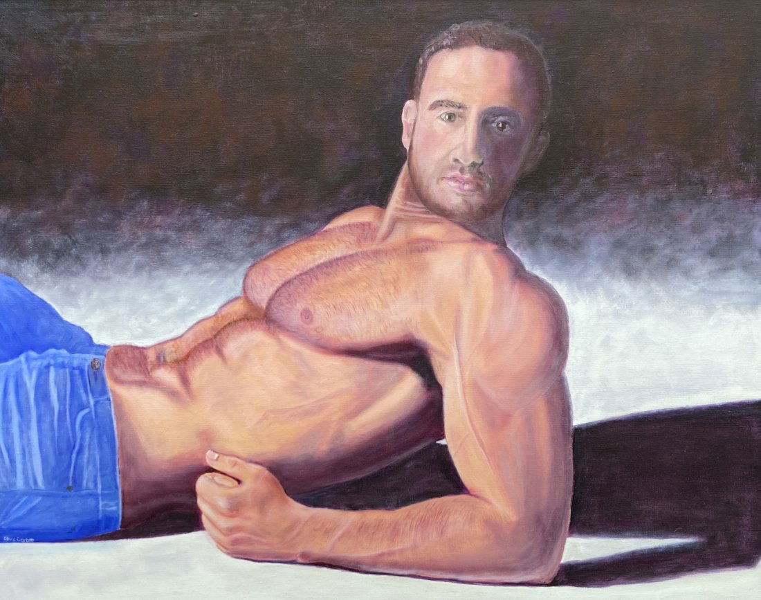 DAVE CORBITT (20th c, American) Shirtless Male Portrait (1 of 4)
