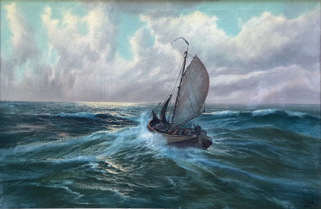 Early 20th Century Marine Seascape, Signed (1 of 4)