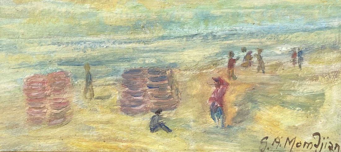 GARABED A MOMDJIAN (1922-2006, Armenia) Beach Scene (1 of 4)