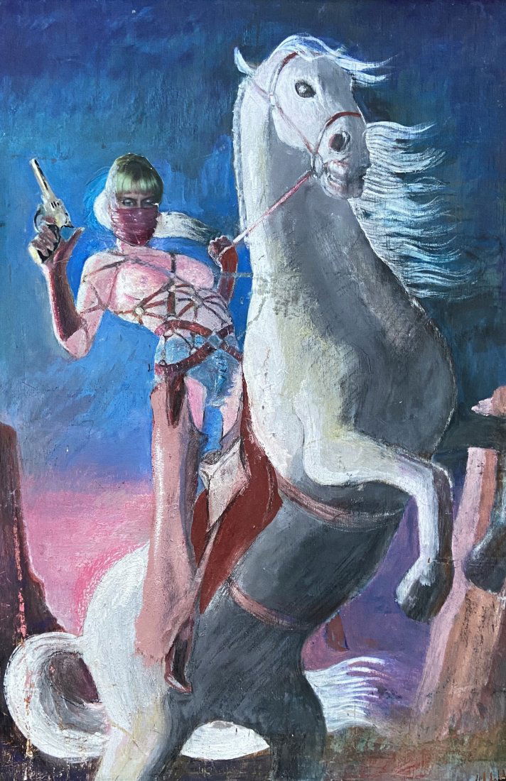 Modern Futuristic Sci-Fi Fantasy Subject Woman On Horse (1 of 3)