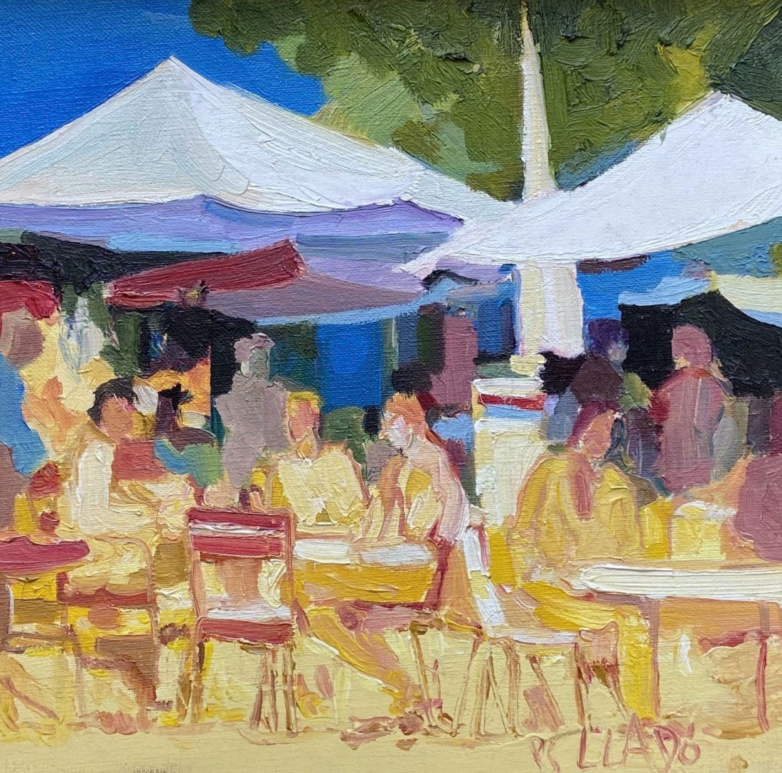 PIERRE JEAN LLADO (20th c, French) Cafe Scene (1 of 4)
