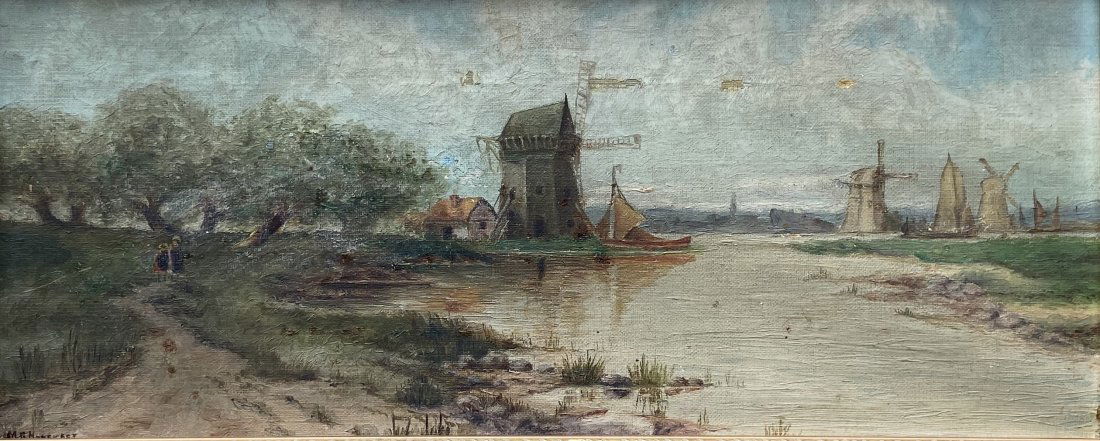 19th Century Dutch Impressionist Landscape, Signed (1 of 4)