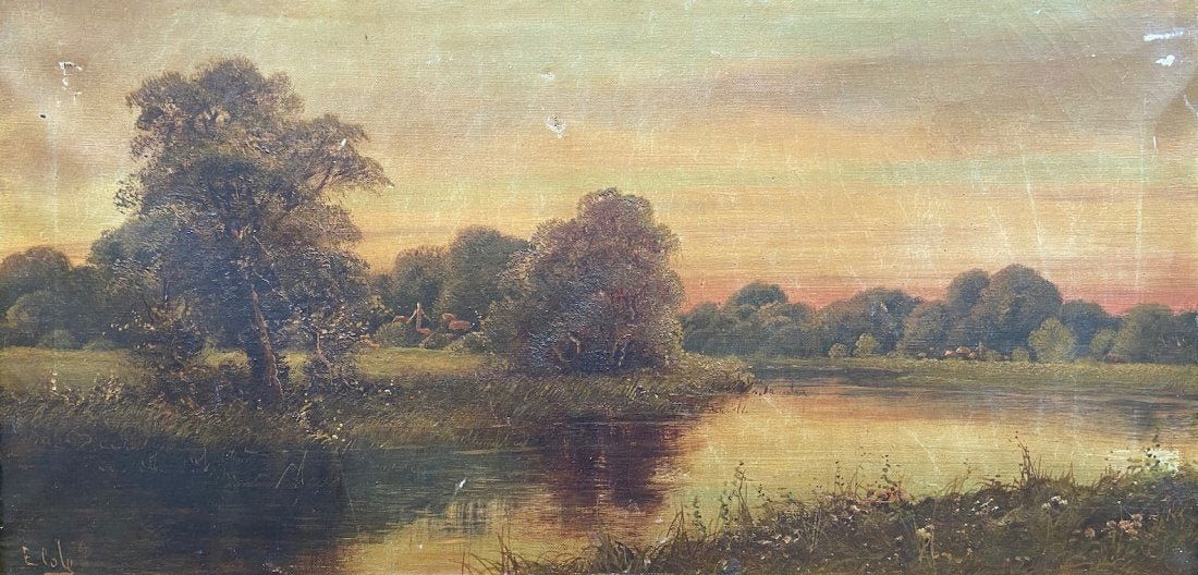 EDWIN COLE (b. 1868, UK) Impressionist Landscape (1 of 4)