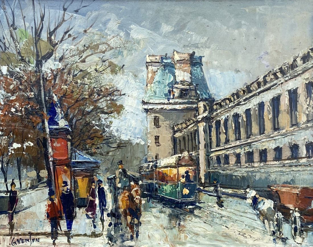 French Impressionist Paris Street Scene, Signed (1 of 4)