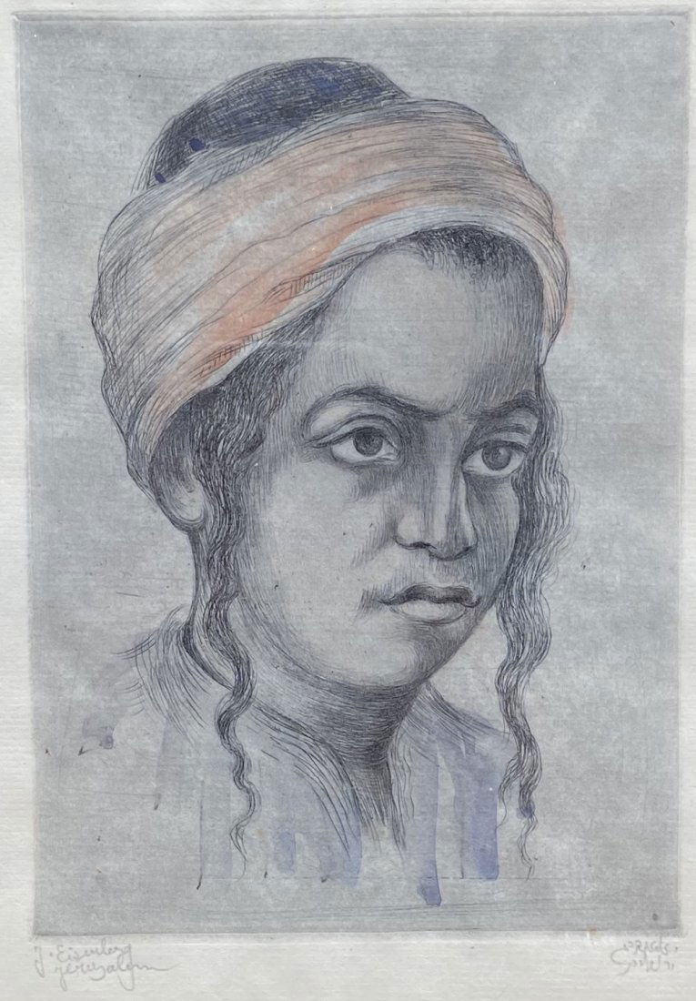JACOB EISENBERG (1897–1965, Israel) Etching (1 of 4)