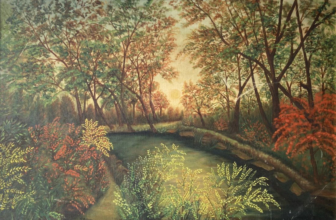 American Spring Landscape Dated 1943, Signed (1 of 4)