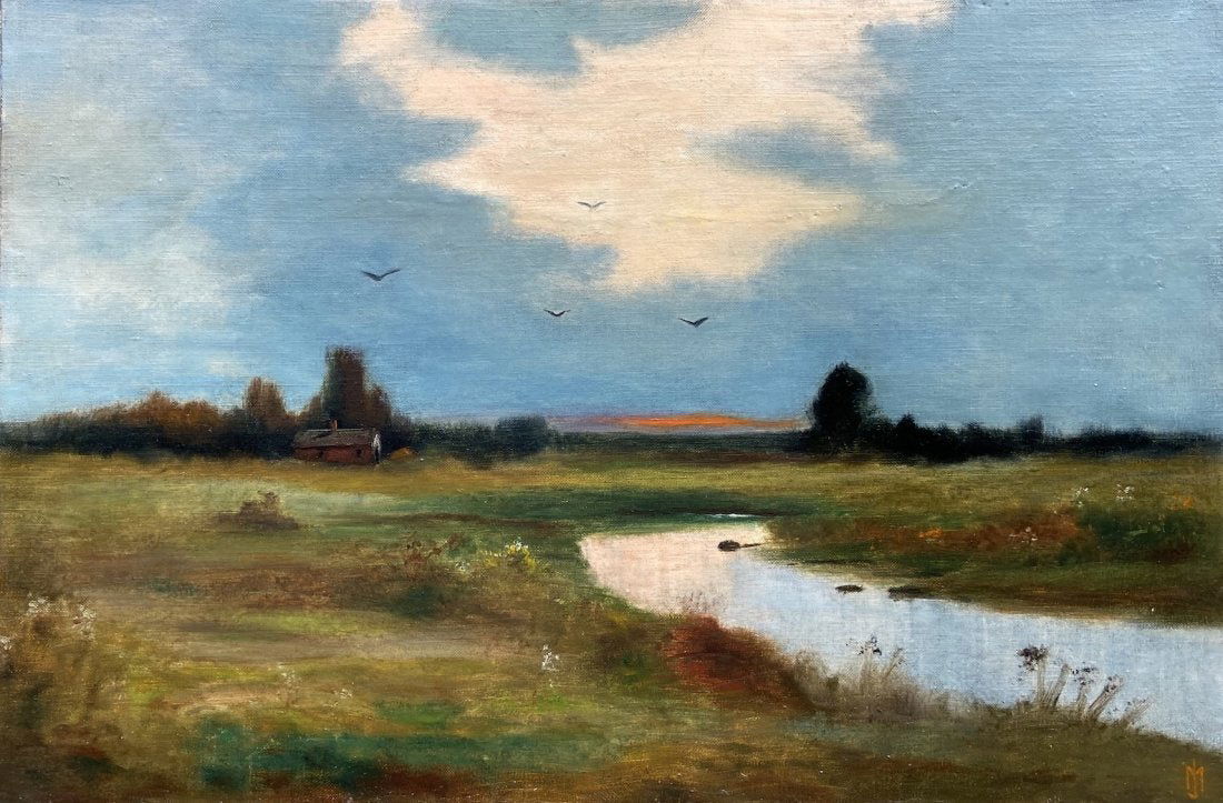 19th Century American Impressionist Landscape, Signed (1 of 4)