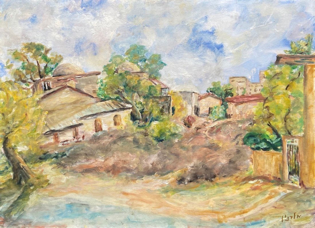 MORDERCHAI LEVANON (1901-1968, Israel) Village Scene (1 of 4)
