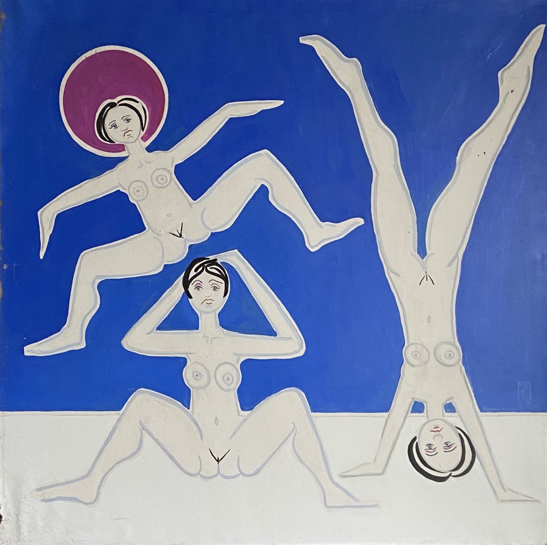 THOMAS M BARNETT (20th c American) Modernist Nudes (1 of 4)