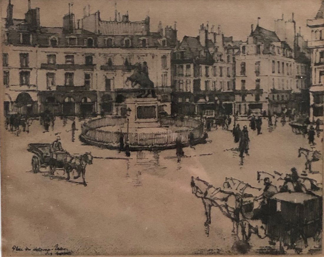 EUGENE BEJOT (1867-1931, French) Place de Victoiries (1 of 5)