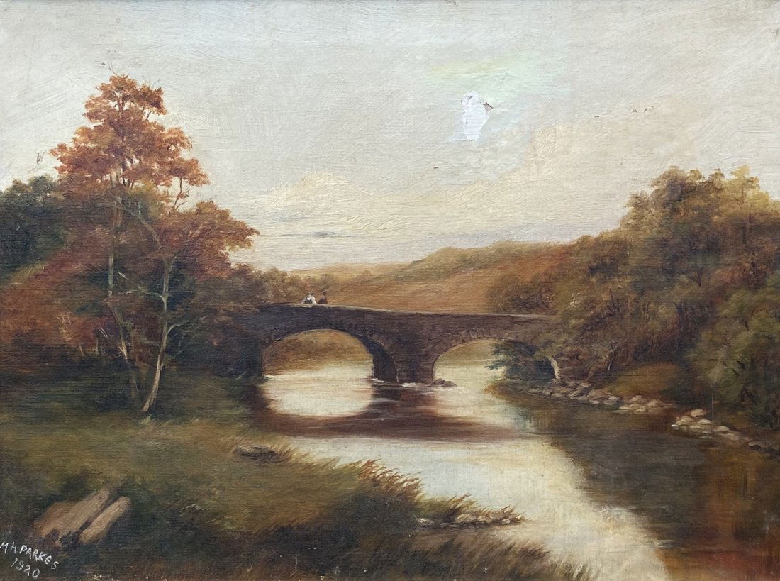 Impressionist English Landscape With Stream, Signed (1 of 5)