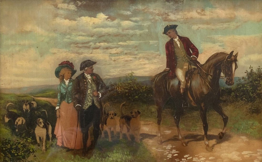 19th Century English Genre Scene, Embellished Print (1 of 3)