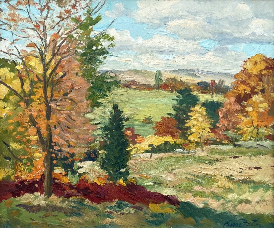 PIERRE FORTIER (20th c, Quebec) Fall Landscape (1 of 4)