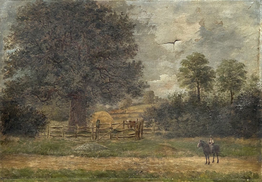 English Impressionist Pastoral Landscape, Signed (1 of 4)