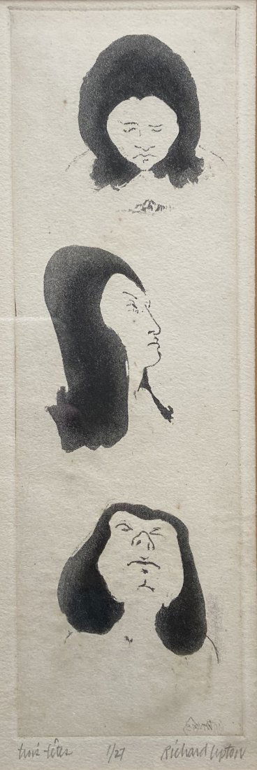 RICHARD THOMAS UPTON (b. 1931, NY) Trois Tetes 1966 (1 of 4)