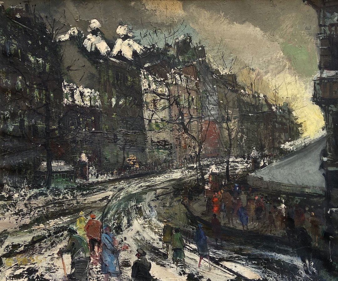 OLIVER FOSS (1920-2002, Pennsylvania) Snowy Day (1 of 4)