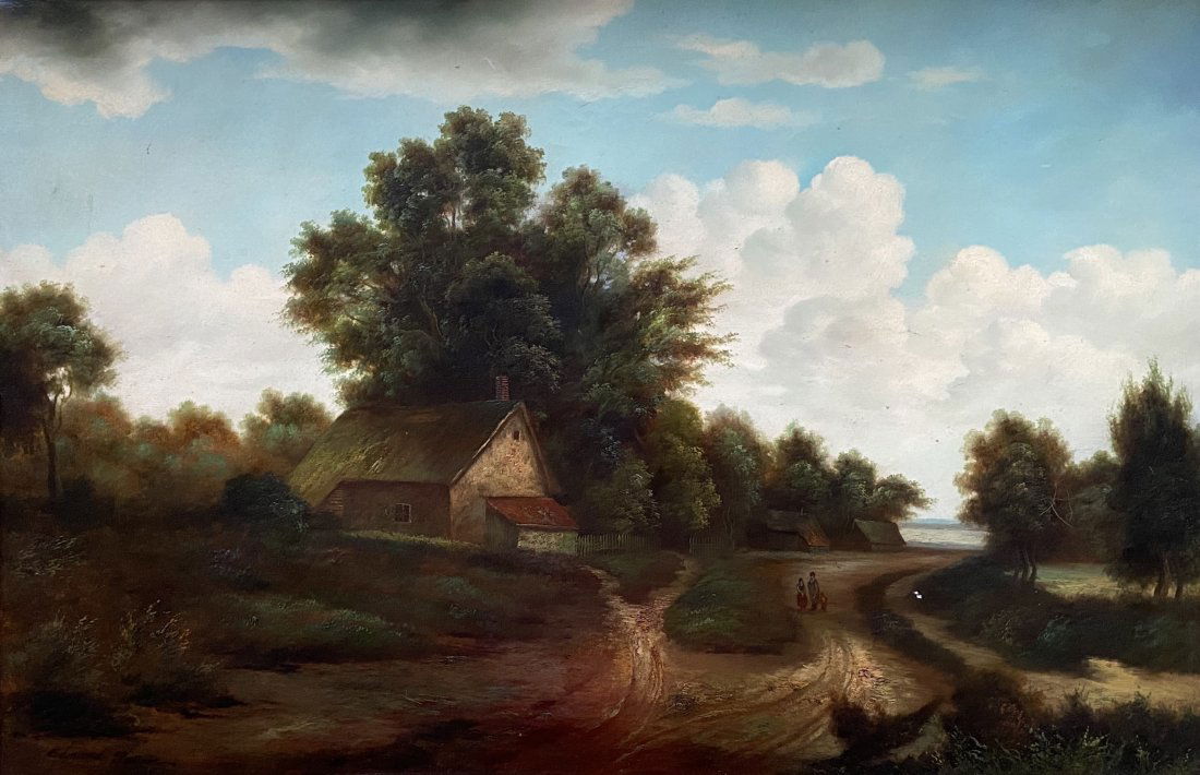 Large 20th Century Impressionist Landscape, Signed (1 of 4)