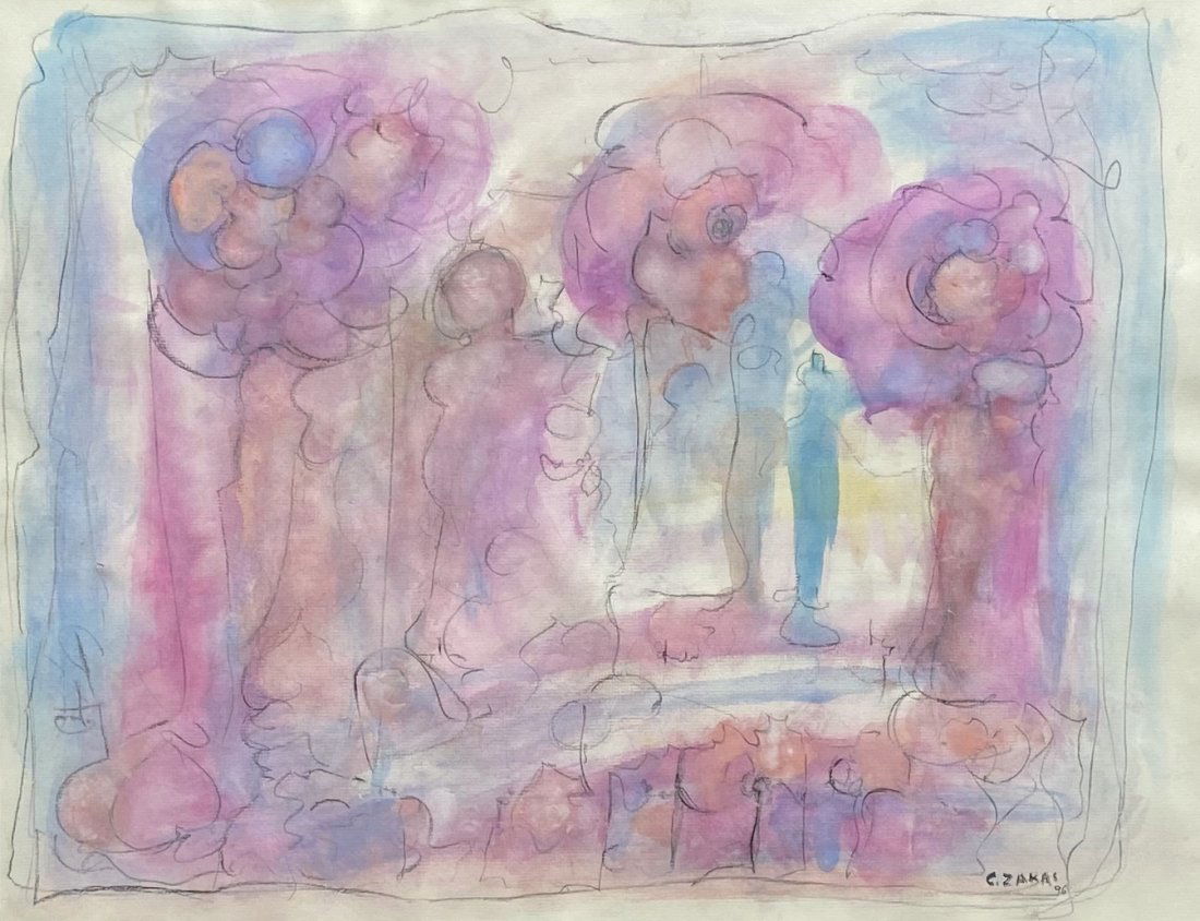 CATHERINE ZAKAS (b. 1936, Greece) Abstract (1 of 4)