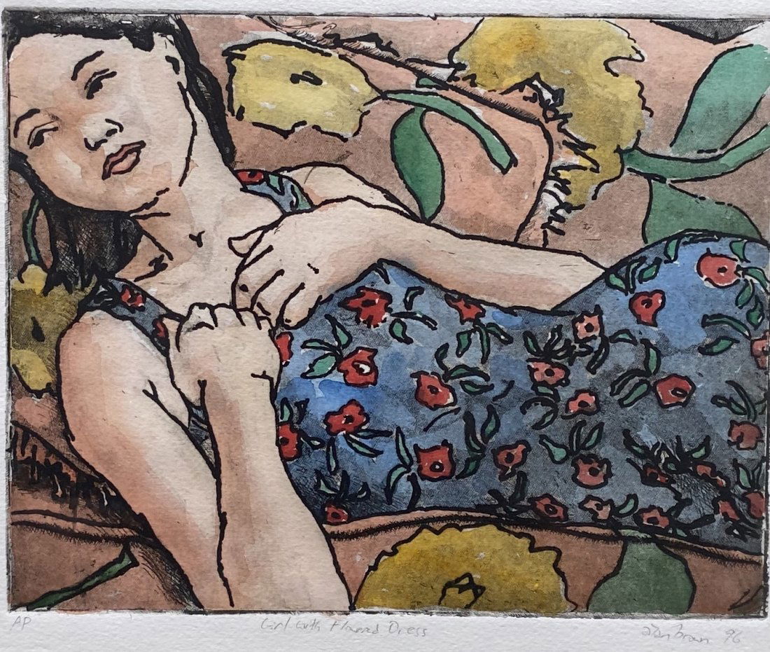 Modernist Aquatint Etching Of A Woman, Signed (1 of 5)