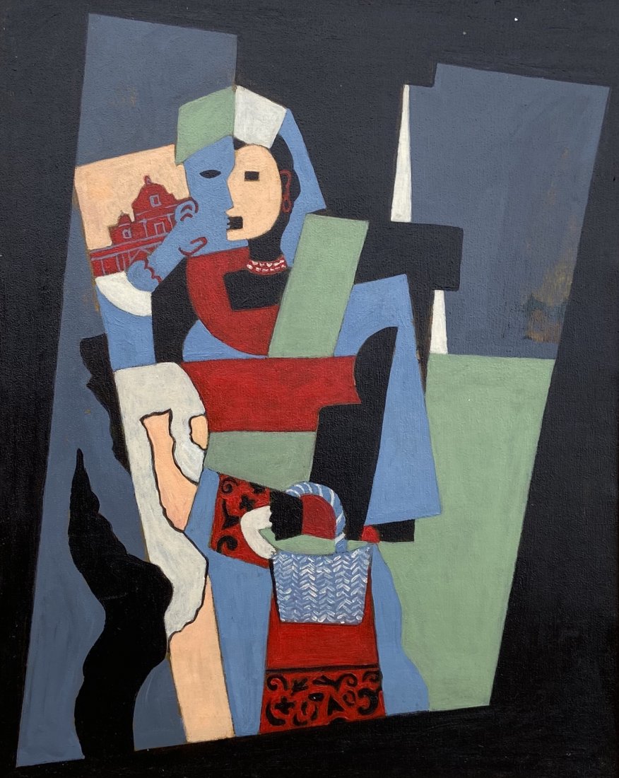 Mid-Century Modern Cubist Abstract (1 of 3)