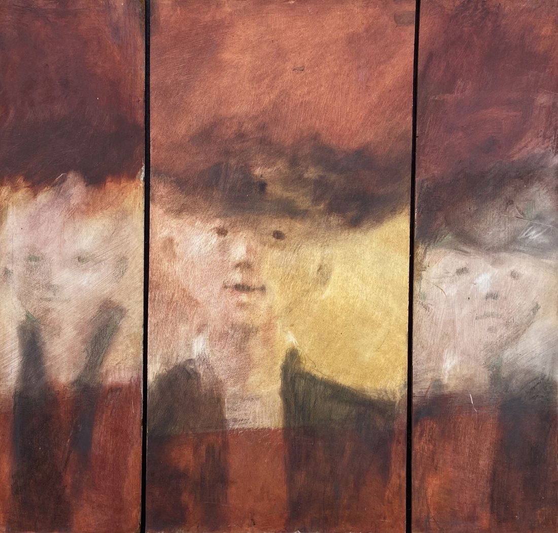 Modern Abstract Of Children's Faces, Signed (1 of 4)