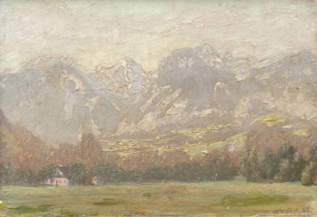 Germany Impressionist Alpine Landscape, Signed (1 of 5)