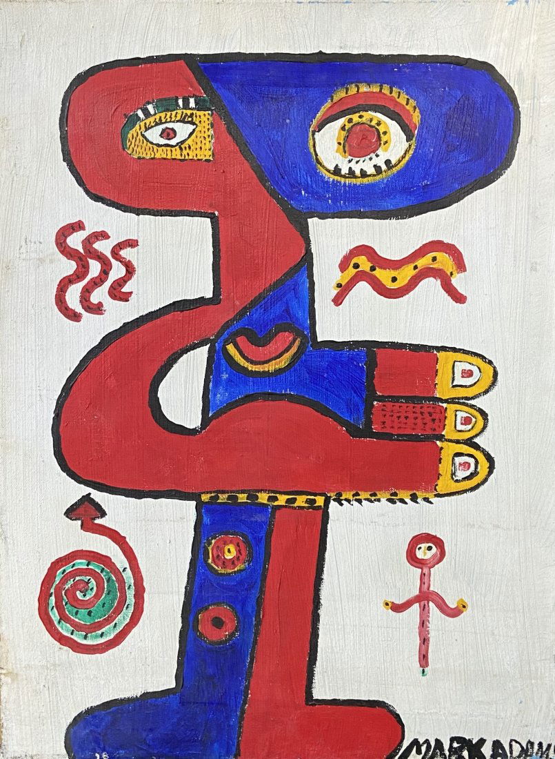 MARK ADAMS (20th c, American) Abstract: Oil on canvas 18 x 24 in.