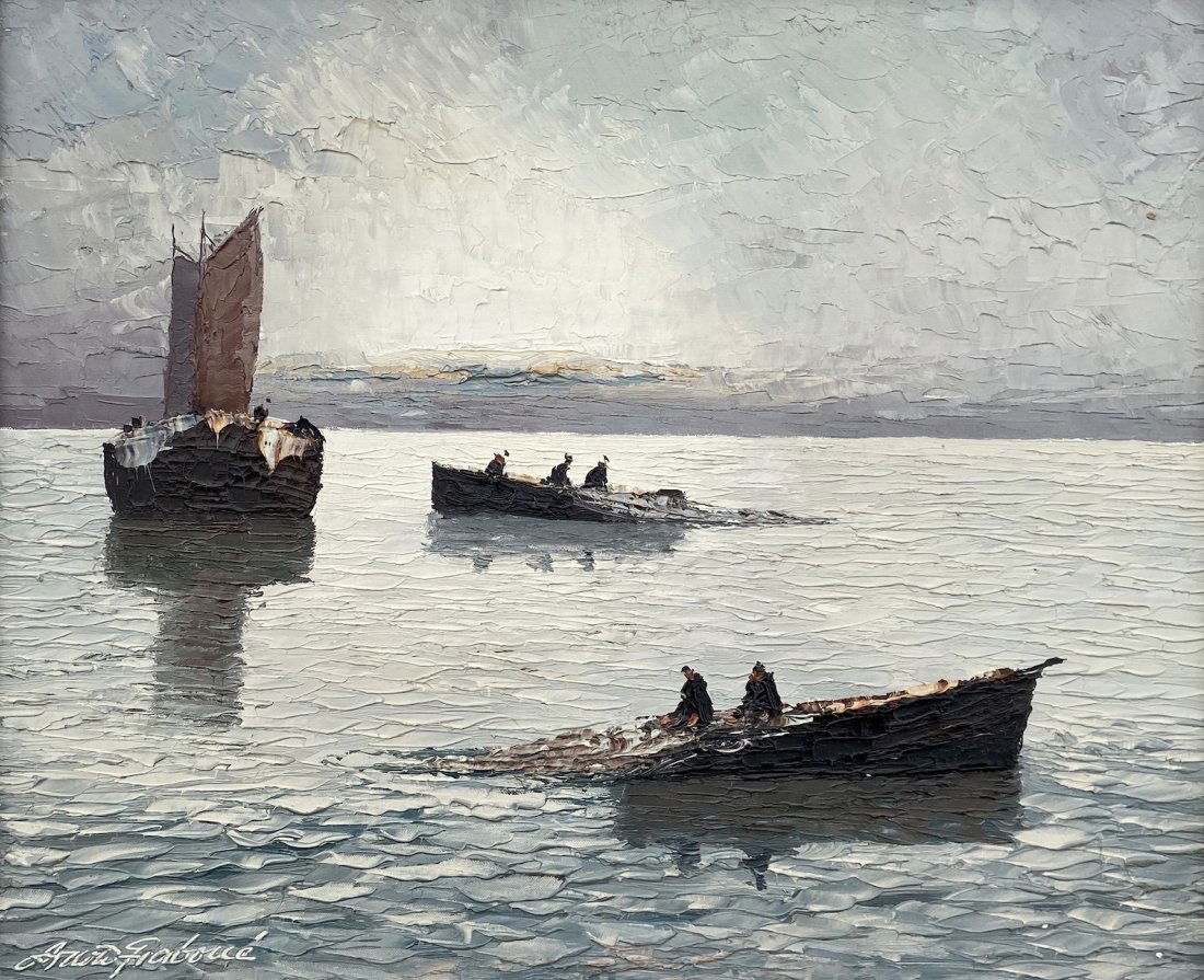 GEORG ARNOLD-GRABONE (1896-1982, Germany) Seascape (1 of 4)