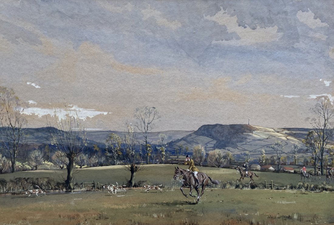 GRAHAM SMITH (20th c, UK) Fox Hunting Scene (1 of 6)